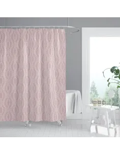 Шторка для ванної Mixxus SCT-003-180x180 AC0651, рожева, 1800 х 1800 мм