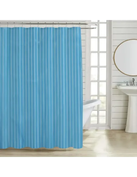 Шторка для ванной Zerix SCT-004-180x180 ZX4995, голубая, 1800 х 1800 мм