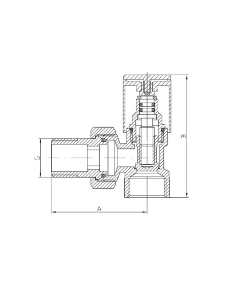 Кран для сушки для рушників кутовий Koer KR.531.Black - 1/2 дюйма, комплект