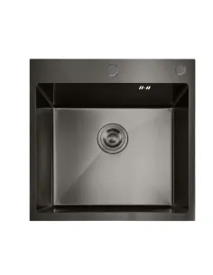 Мойка для кухни квадратная Mixxus MH5050 Nano-Black 500х500х215 мм из нержавеющей стали