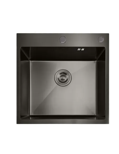Мийка для кухні квадратна Mixxus MH5050 Nano-Black 500х500х215 мм з нержавіючої сталі