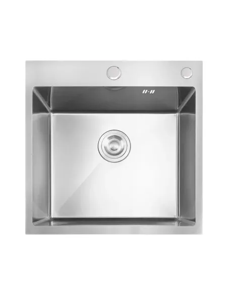 Мийка для кухні квадратна Mixxus MH5050 Nano-Silver 500х500х215 мм з нержавіючої сталі