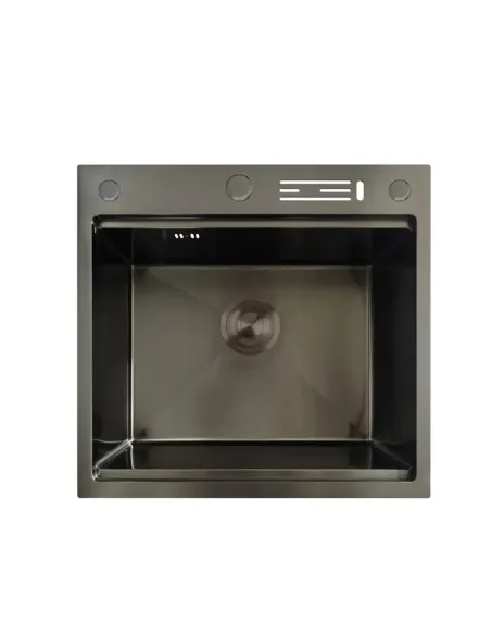 Мойка для кухни квадратная Mixxus MH5050-SK Nano-Black 500х500х215 мм из нержавеющей стали