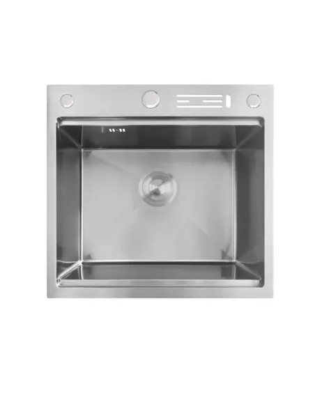 Мийка для кухні квадратна Mixxus MH5050-SK Nano-Silver 500х500х215 мм з нержавіючої сталі