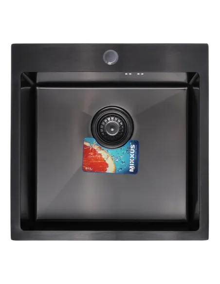 Мойка для кухни квадратная Mixxus MX5050-PVD 500х500х200 мм из нержавеющей стали