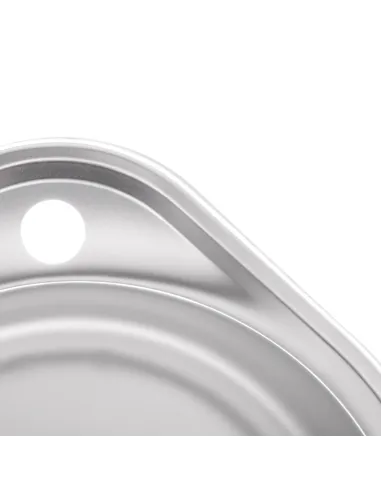 Мийка для кухні кругла Zerix Z4843-06-160E Satin 480x430x160 мм з нержавіючої сталі