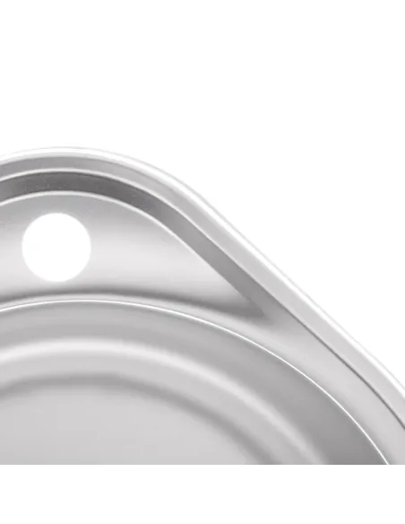 Мойка для кухни круглая Zerix Z4843-06-160E Satin 480x430x160 мм из нержавеющей стали