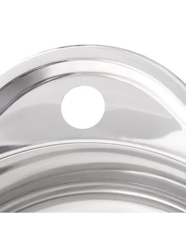 Мийка для кухні кругла Zerix Z4843-06-160P Polish 480x430x160 мм з нержавіючої сталі