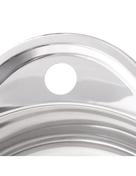 Мойка для кухни круглая Zerix Z4843-06-160P Polish 480x430x160 мм из нержавеющей стали