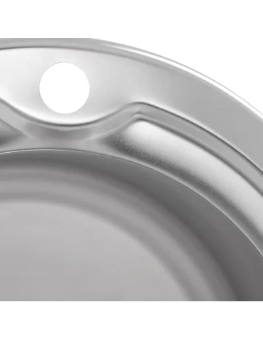 Мойка для кухни круглая Zerix Z510-08-180E Satin 510x510x180 мм из нержавеющей стали