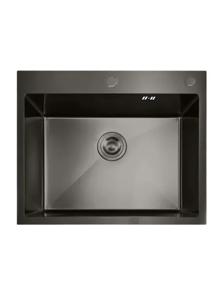 Мийка для кухні прямокутна Mixxus MH5843 Nano-Black 580x430x215 мм з нержавіючої сталі