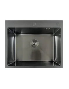 Мойка для кухни прямоугольная Mixxus MH6050 Decor Nano-Black 600x500x215 мм из нержавеющей стали