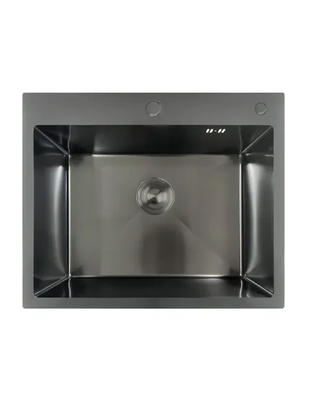 Мийка для кухні прямокутна Mixxus MH6050 Decor Nano-Black 600x500x215 мм з нержавіючої сталі