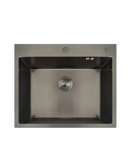 Мойка для кухни прямоугольная Mixxus MH6050 Nano-Black 600x500x215 мм из нержавеющей стали