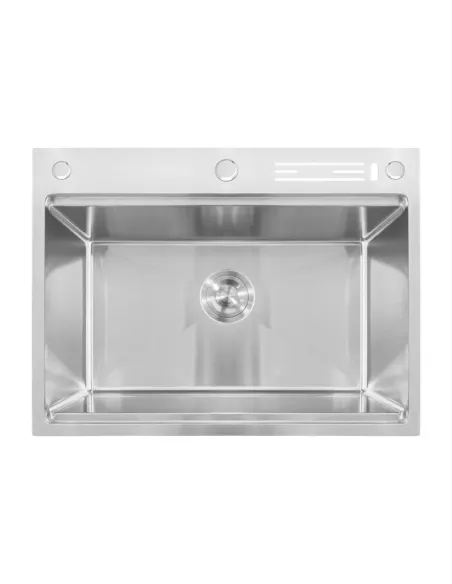 Мийка прямокутна для кухні Mixxus MH7050-SK Nano-Black 700x500x215 мм з нержавіючої сталі