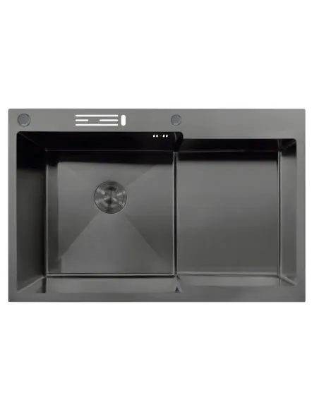 Мойка для кухни прямоугольная Mixxus MH7849L-HK Nano-Black 780x490x215 мм из нержавеющей стали