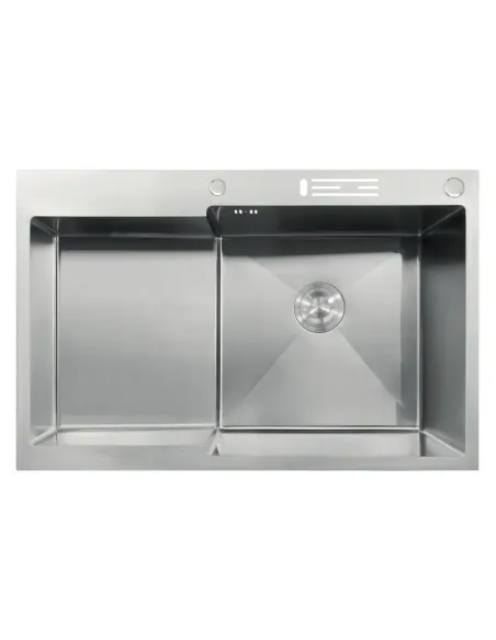Мийка прямокутна для кухні Mixxus MH7849L-HK Nano-Silver 780x490x215/0.9 мм з нержавіючої сталі