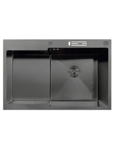 Мойка для кухни прямоугольная Mixxus MH7849R-HK Nano-Black 780x490x215/0.9 мм из нержавеющей стали