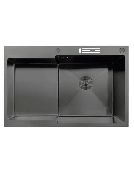 Мойка для кухни прямоугольная Mixxus MH7849R-HK Nano-Black 780x490x215/0.9 мм из нержавеющей стали