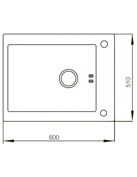 Мойка для кухни прямоугольная Mixxus MX (304) 6051-HM-Glass 600x510x200/1.2 мм из нержавеющей стали