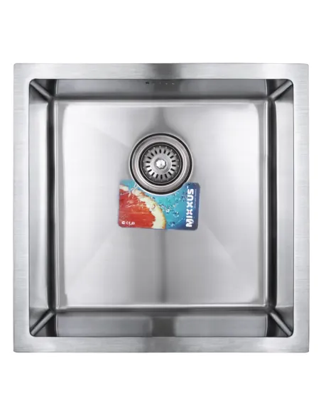 Мийка для кухні прямокутна Mixxus MX4645-Handmade 460x450x200/1.0 мм з нержавіючої сталі