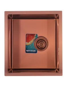 Мойка для кухни прямоугольная Mixxus MX4843-PVD-Bronze 480x430x220/1.0 мм из нержавеющей стали