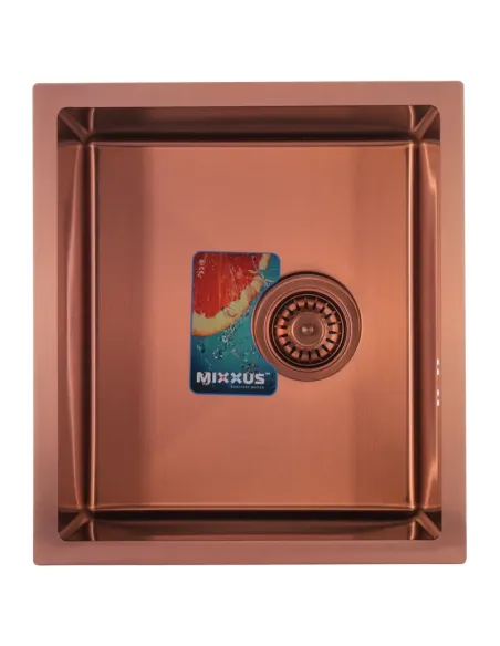 Мийка для кухні прямокутна Mixxus MX4843-PVD-Bronze 480x430x220/1.0 мм з нержавіючої сталі