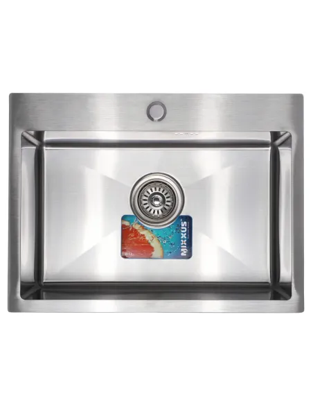 Мийка для кухні прямокутна Mixxus MX5843-Satin 580x430x200/1.0 мм з нержавіючої сталі