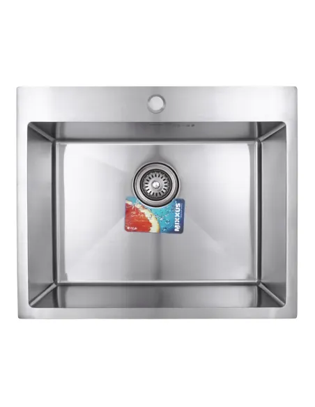 Мийка для кухні прямокутна Mixxus MX6050-Handmade 600x500x220/1.2 мм з нержавіючої сталі