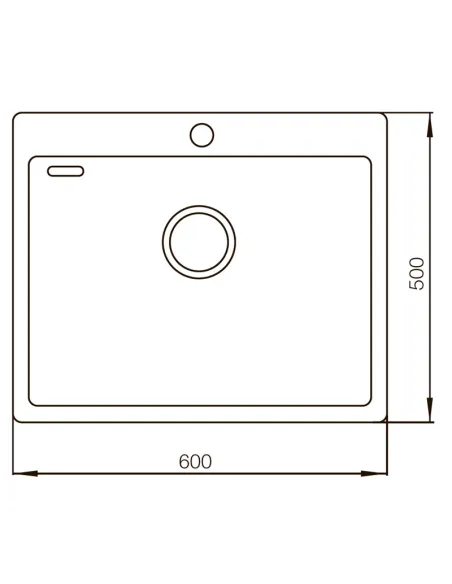 Мийка для кухні прямокутна Mixxus MX6050-Handmade 600x500x220/1.2 мм з нержавіючої сталі
