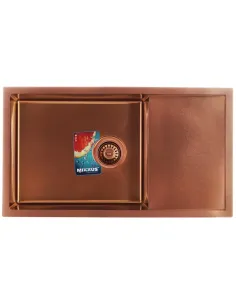 Мойка для кухни прямоугольная Mixxus MX7844-PVD-Bronze 780x440x200/1.2 мм из нержавеющей стали