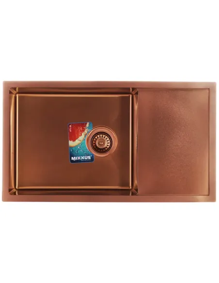 Мойка для кухни прямоугольная Mixxus MX7844-PVD-Bronze 780x440x200/1.2 мм из нержавеющей стали