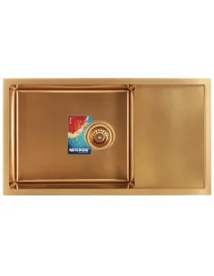 Мойка для кухни прямоугольная Mixxus MX7844-PVD-Gold 780x440x200/1.2 мм из нержавеющей стали