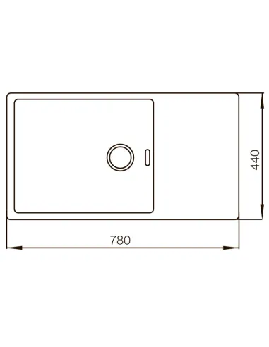 Мойка для кухни прямоугольная Mixxus MX7844-Satin 780x440x200/1.2 мм из нержавеющей стали