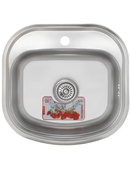 Мийка для кухні прямокутна Zerix Z4947-08-180MD Micro Decor 490x470x180 мм з нержавіючої сталі