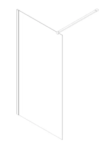 Душевая перегородка Koer SR SP01-90x200-TR-01 Walk-In KR5392, 90x200 см