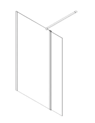 Душевая перегородка Koer SR SP03-30x200-TR-01 Walk-In KR5399, 30x200 см