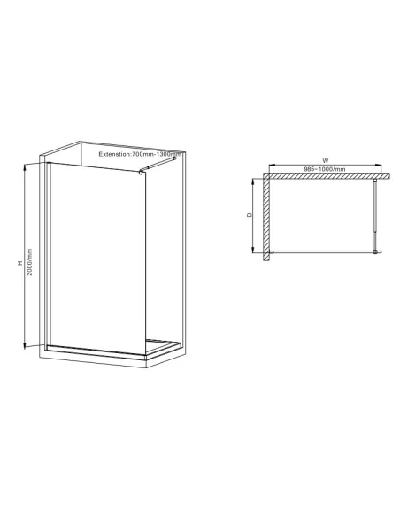 Душевая перегородка Mixxus Premium FLAT SP01-100x200-TR Chrome Walk-In MI6851, 100x200 см Душевая перегородка Mixxus Premium FLAT SP01-100x200-TR Chrome Walk-In MI6851, 100x200 см