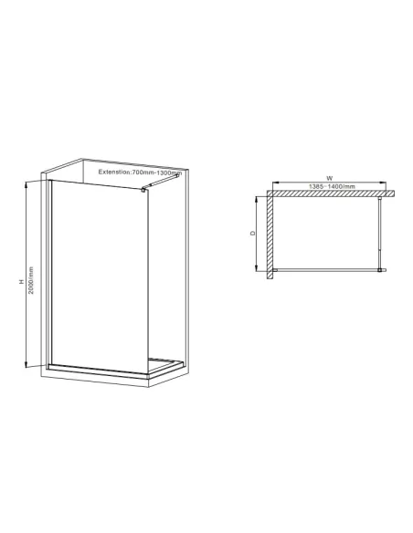 Душова перегородка Mixxus Premium FLAT SP01-140x200-TR Chrome Walk-In MI6853, 140x200 см Душова перегородка Mixxus Premium FLAT SP01-140x200-TR Chrome Walk-In MI6853, 140x200 см