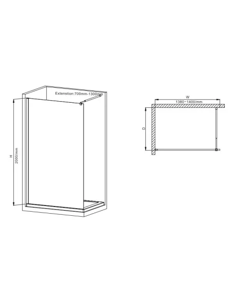 Душевая перегородка Mixxus Premium FLAT SP02-140x200-TR Black Walk-In MI6858, 120x200 см Душевая перегородка Mixxus Premium FLAT SP02-140x200-TR Black Walk-In MI6858, 120x200 см