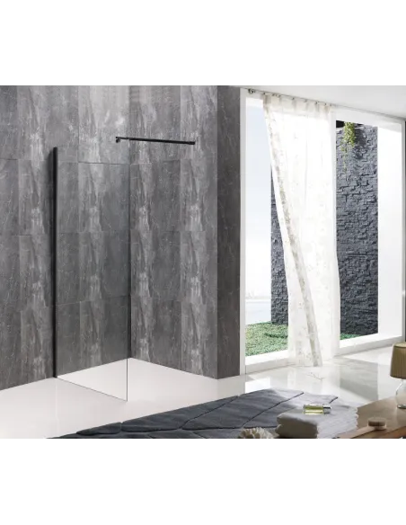 Душова перегородка Mixxus Premium FLAT SP02-80x200-TR Black Walk-In MI6854, 80x200 см