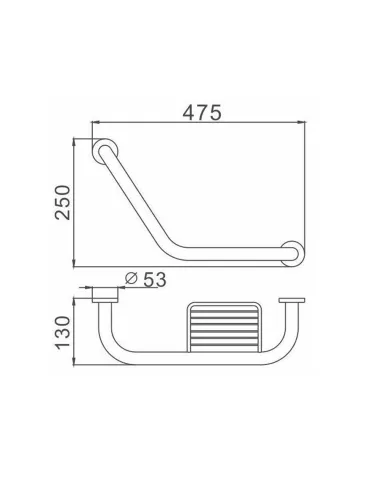 Поручень для ванны Haiba HB1719 HB0719 с мыльницей