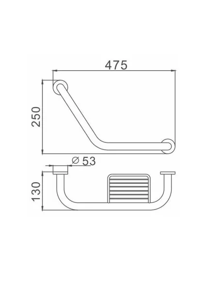Поручень для ванны Haiba HB1719 HB0719 с мыльницей Поручень для ванны Haiba HB1719 HB0719 с мыльницей