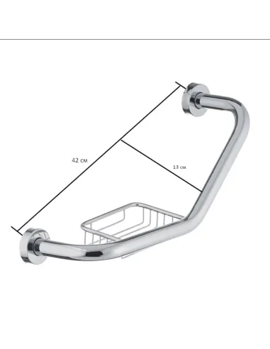 Поручень для ванны Zerix LR1719 ZX2633 с мыльницей