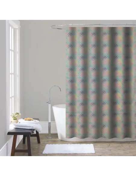 Шторка для ванної кімнати Zerix SCT-012-180x180 ZX4981, з малюнком Веселка, 1800 х 1800 мм Шторка для ванної кімнати Zerix SCT-012-180x180 ZX4981, з малюнком Веселка, 1800 х 1800 мм