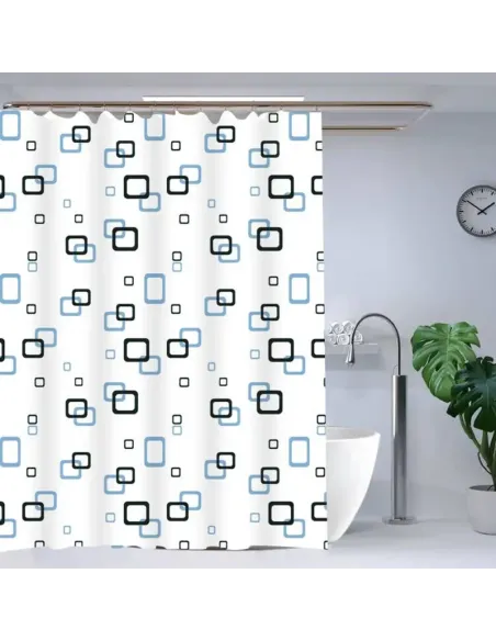Шторка для ванної кімнати Zerix SCP-002-180x180 ZX5001, синьо-біла, 1800 х 1800 мм Шторка для ванної кімнати Zerix SCP-002-180x180 ZX5001, синьо-біла, 1800 х 1800 мм