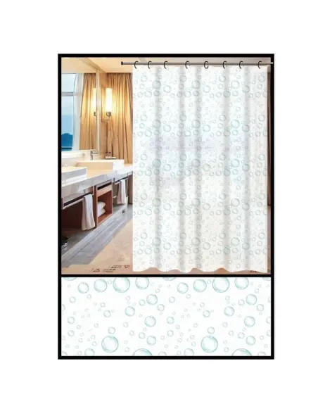 Шторка для ванної кімнати Zerix SCP-003-180x180 ZX5002, з малюнком Краплі, 1800 х 1800 мм Шторка для ванної кімнати Zerix SCP-003-180x180 ZX5002, з малюнком Краплі, 1800 х 1800 мм