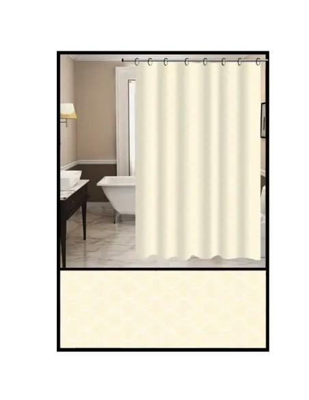 Шторка для ванної кімнати Zerix SCP-006-180x180 ZX5005, бежева, 1800 х 1800 мм