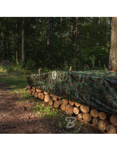 Тент камуфляж Bradas CAMOforest PLCF90 6х8 метра водонепроницаемый