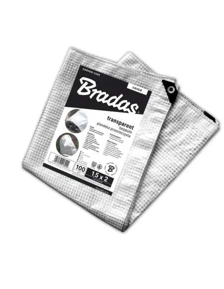 Тент армований Bradas Leno Cristal PLC100 4х5 метр прозорий, підвищеної щільності Тент армований Bradas Leno Cristal PLC100 4х5 метр прозорий, підвищеної щільності